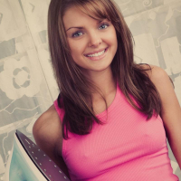 Teen cutie Michelle Clark strips for you as she irons her clothes
