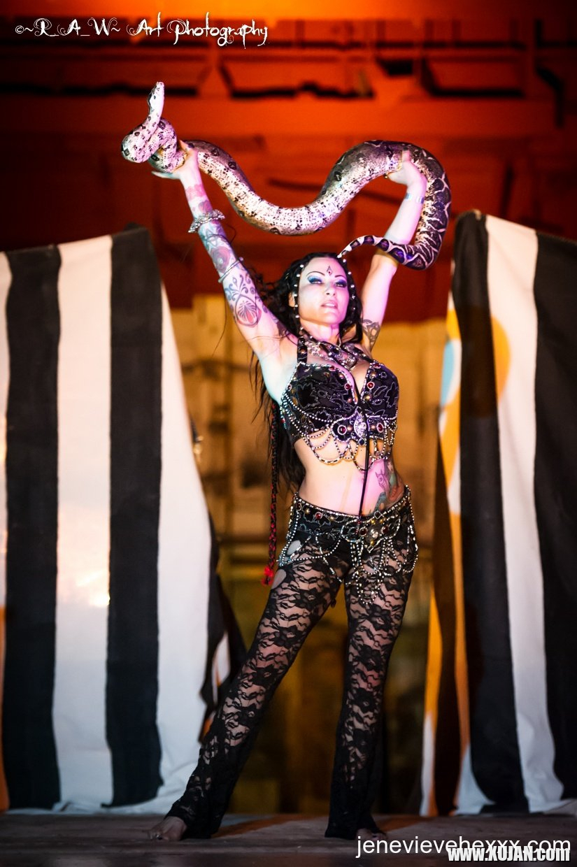 Jenevieve Hexxx poses with snakes as a dancer and at the ED awards - Photo #2709445