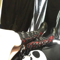 Gothic Boots and Corset Rocky Horror Vibes