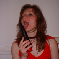 Hot Bitch Black Dildo Fucking Herself