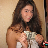 Hot Ukrainian teenie fucks and sucks for cum and cash in bed