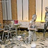 European gals Christina Lee Melissa Ria are into messy foodplay action