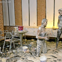 European gals Christina Lee Melissa Ria are into messy foodplay action