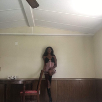 Ebony in Babydoll Dress ev Stilettos
