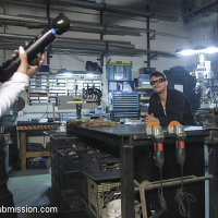 Dallas Black is bound and toyed during grand tour by Mr Pete wit