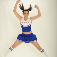 Cheerleader with a hot booty Victoria Lawson shows off her big tits