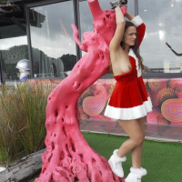 Claudia Bavel and her BFF having group Sex on Xmas