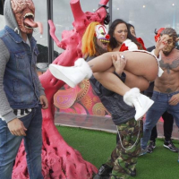 Claudia Bavel and her BFF having group Sex on Xmas