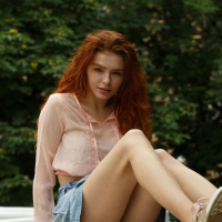 Zishy studio presents redhead Kari Pitinova with natural tits hot ass