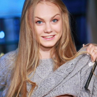 Nancy A strips out of her sweater and shows off her gorgeous nude body