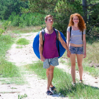 Naughty girl Foxy Lee fucks while camping