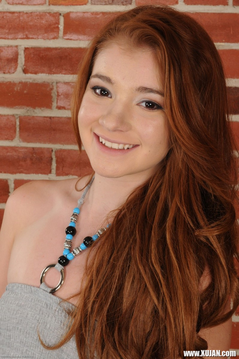 Cute perky redhead teen Ava Sparxxx stripping - Photo #2912337