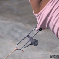 Nikki Darling is bound in chains and made to orgasm by maledom J