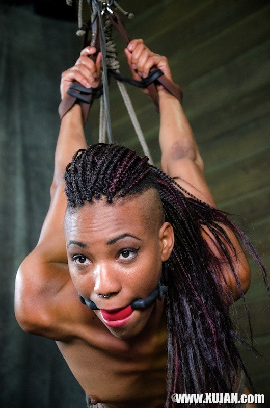 Nikki Darling with red panties is rope bound and made to cum - Photo #2923782