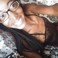 Classy Ebony Teen With Rose