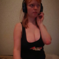 Sexy Redheaded Gamer Girl
