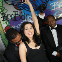 Ashley Blue gets bukkaked by several giant black Dongs