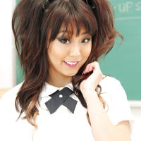 Barely legal Asian schoolgirl Miko Dai undressing in classroom