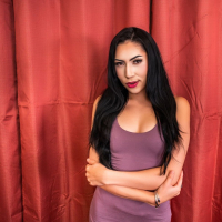 Judy Jolie strips off her tight dress and welcomes a hard pipe