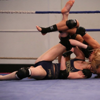 Gitta Blond and and Bianka Lovely fight in a ring