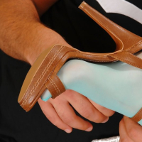 Footjob in Lacy Blue Tsnki gulpaner