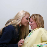 Kinky blonde lesbians in a dildo and strapon fucking