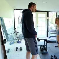 Blonde Caprice Capone banged during a work out