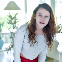 Young brunette chick Ellie Eilish bounces on a rock hard schlong