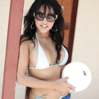 Big titted Latina babe Abella Anderson is into sports and stripping