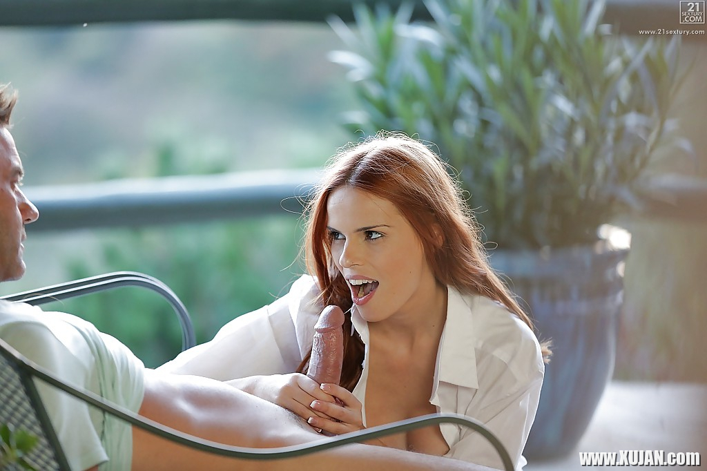 Young redhead pornstar Susana Melo does the best blowjob ever - Photo #3028479