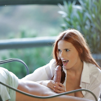 Young redhead pornstar Susana Melo does the best blowjob ever