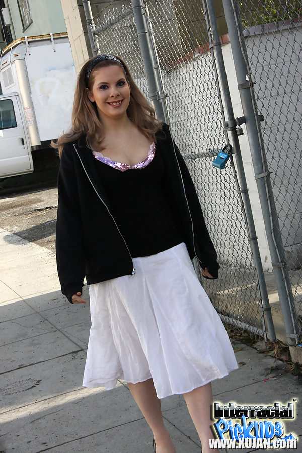 huge cocked black picking up pretty brunette teen Kinzy Jo - Photo #3037733