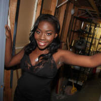 Ebony babe Osa Lovely gets a nasty facial cum bukkake