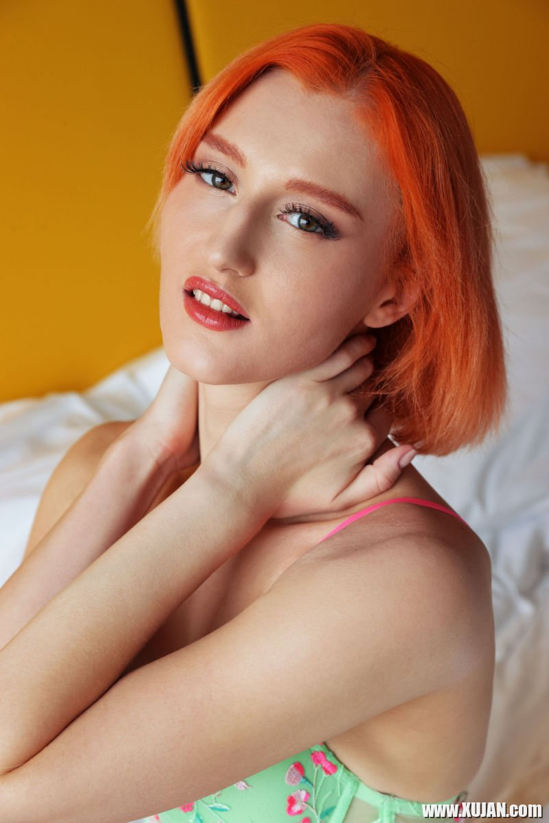 Redhead Lola Red with hot ass and natural tits wearing lace lingerie - Photo #3046644