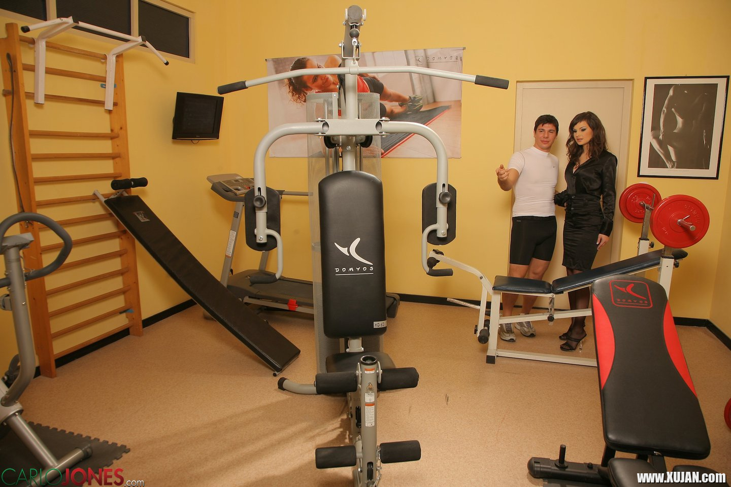 Sexy Abbie Cat works out on a hard Cock in the Gym - Photo #3049094