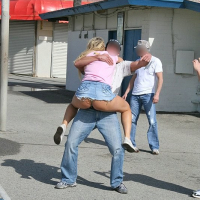 Brooke Scott showing her privates to the general fanbased public