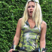 Naughty Tinkerbell flashing shaved Pussy in Public