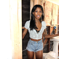 Ebony amateur takes a big black dick
