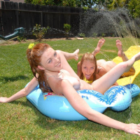 Elli Fox and Marie McCray are playful teens turning their threesome fantasy into reality