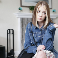 Young brunette babe Dakota Burns getting screwed by her stepdad