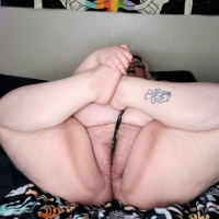 Chubby Goth Girl in pjs