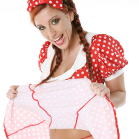 Naughty redhead Ashley Robbins with big boobs