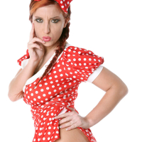 Naughty redhead Ashley Robbins with big boobs