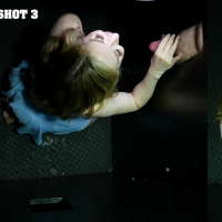 Lovely blonde Alaina Taylor sucks dicks and eats cum through the gloryhole