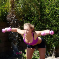 Nikki Leigh and Nikki Lund working out in tiny sports outfit
