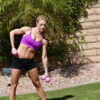 Nikki Leigh and Nikki Lund working out in tiny sports outfit