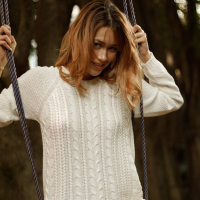 Cute Girl Annie Duque showing her Body Outdoors