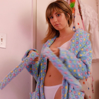 Shy model Daphne Dare reveals her nipples and bubble butt