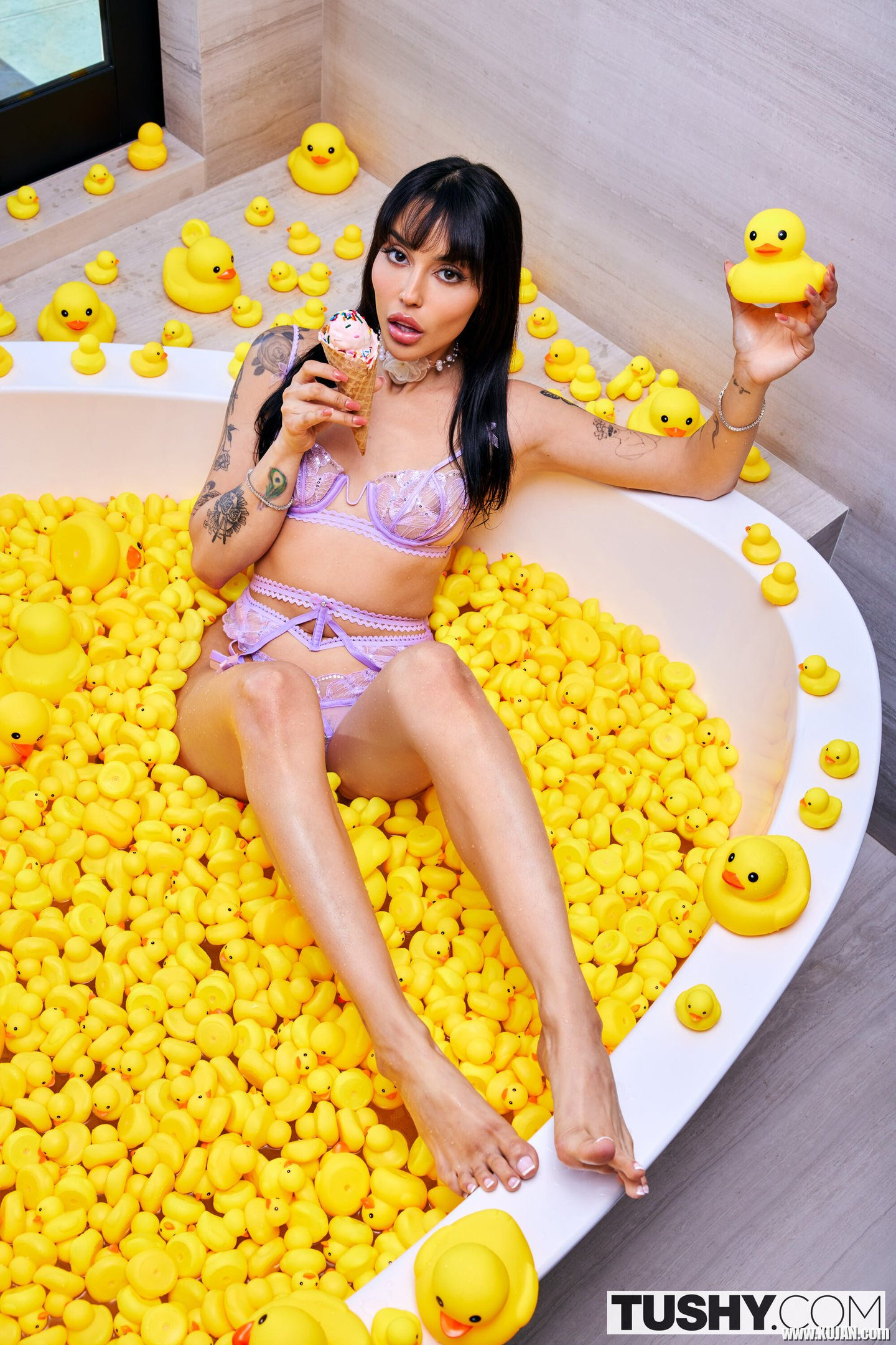 Tattooed Vanessa Sky sucking Christian Clays big cock for Tushy studio - Photo #3123176