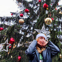 Lovely Chloe Chevalier enjoys taking a big cock deep in her ass for Xmas